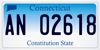 CT license plate AN02618