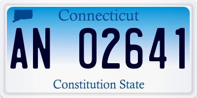 CT license plate AN02641