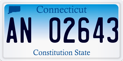 CT license plate AN02643