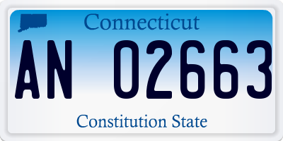 CT license plate AN02663