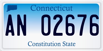 CT license plate AN02676