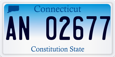 CT license plate AN02677