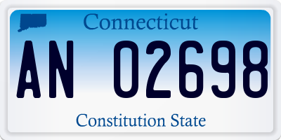 CT license plate AN02698