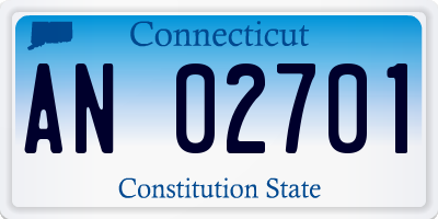 CT license plate AN02701