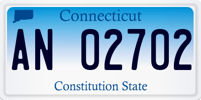 CT license plate AN02702