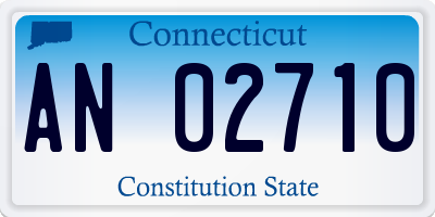 CT license plate AN02710