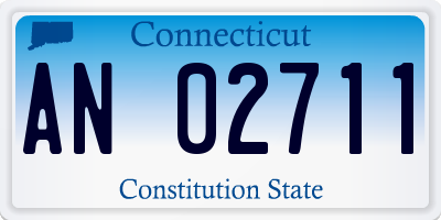 CT license plate AN02711