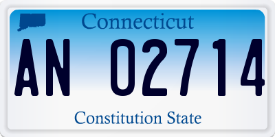 CT license plate AN02714