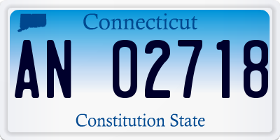 CT license plate AN02718