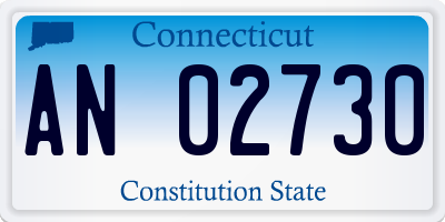 CT license plate AN02730