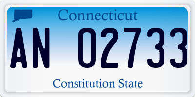 CT license plate AN02733