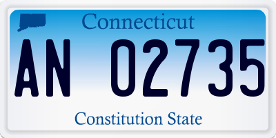 CT license plate AN02735
