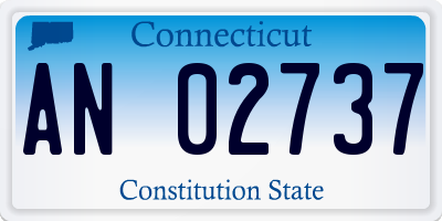 CT license plate AN02737