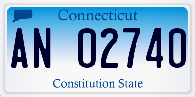 CT license plate AN02740