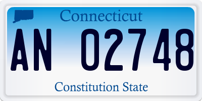 CT license plate AN02748