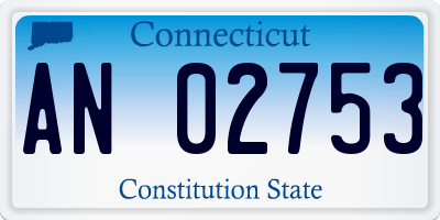CT license plate AN02753