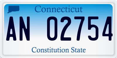 CT license plate AN02754