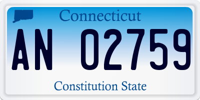 CT license plate AN02759