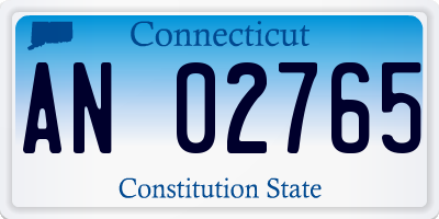 CT license plate AN02765