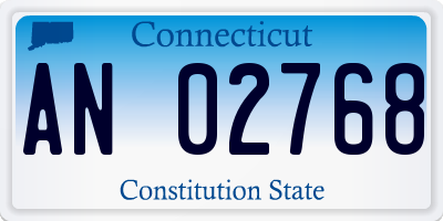 CT license plate AN02768