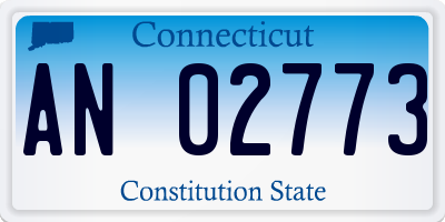 CT license plate AN02773