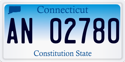 CT license plate AN02780