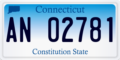 CT license plate AN02781
