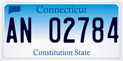 CT license plate AN02784