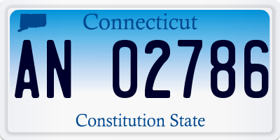 CT license plate AN02786