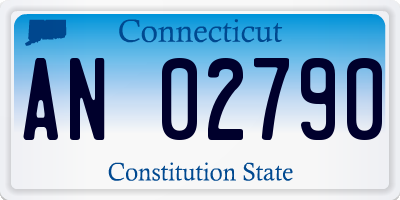 CT license plate AN02790