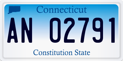 CT license plate AN02791