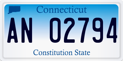 CT license plate AN02794