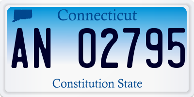 CT license plate AN02795