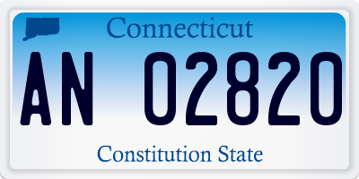 CT license plate AN02820