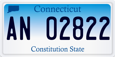 CT license plate AN02822