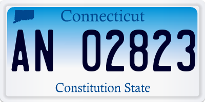 CT license plate AN02823
