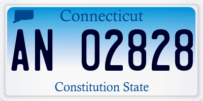 CT license plate AN02828