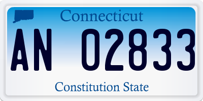 CT license plate AN02833