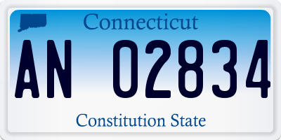 CT license plate AN02834