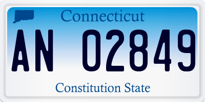 CT license plate AN02849