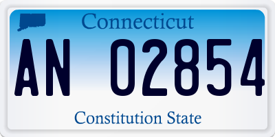 CT license plate AN02854