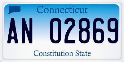CT license plate AN02869
