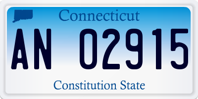 CT license plate AN02915