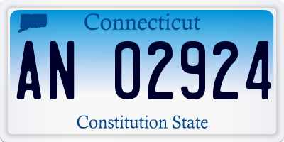 CT license plate AN02924