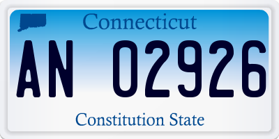 CT license plate AN02926