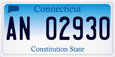 CT license plate AN02930