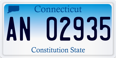 CT license plate AN02935