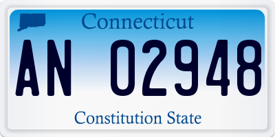 CT license plate AN02948