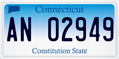 CT license plate AN02949