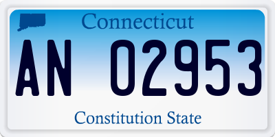 CT license plate AN02953
